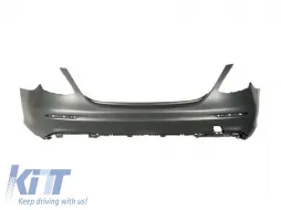 image-74-Paraurti posteriore Design A adatto per Mercedes E-Class W213 berlina 2016-2020, senza aperture per sensori di parcheggio