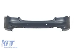 Paraurti posteriore Design Line adatto per Mercedes E-Class W212 Berlina 2012-2016 con terminali di scarico cromati-image-6147235