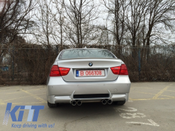 Paraurti posteriore per BMW E90 Serie 3 04-11 Scarico centrale M3 Design senza PDC-image-5990183
