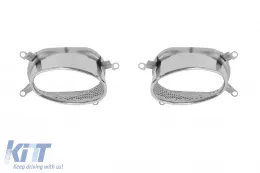 Paraurti posteriore RS5 adatto per Audi A5 Coupé e Cabriolet 2007–2016, con terminali di scarico cromati -O--O--image-6164341