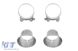 Paraurti posteriore RS5 adatto per Audi A5 Sportback, Coupe, Cabrio 2020-2024 con terminali di scarico neri-image-6164364