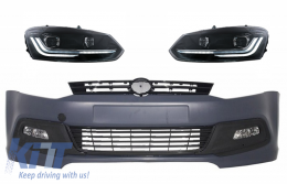 image-14-Pare-choc Avant Phares LED Barre pour VW Polo 6R 6C 03.09-09.17 R-line R20 Look