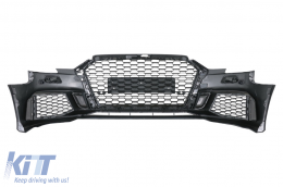 Pare-choc avant pour AUDI A3 8V Facelift 16-19 Sedan Cabrio RS3 Look Noir brillant-image-6041084