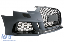 Pare-choc avant pour AUDI A3 8V Facelift 16-19 Sedan Cabrio RS3 Look Noir brillant-image-6041123