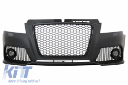 image-1-Pare-choc Avant pour AUDI A3 SE 8P 8PA Facelift 09-12 RS3 Look Feux Brouillard-