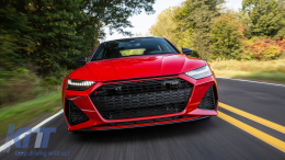 Pare Choc Grille Calandre pour Audi A7 4K8 18+ Grilles Latérales RS7 Design PDC SRA-image-6075686