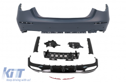 Pare-chocs arrière Becquet pour Mercedes Classe S W223 V223 20+ Sport Line Look Diffuseur-image-6100784