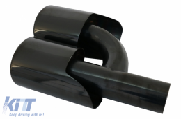 Pare-chocs arrière Diffuseur Épuiser Conseils Noir pour Mercedes S W221 2005-2013 S65 Look-image-6088516