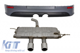 image-27-Pare-chocs arrière Extension pour VW Golf 5 V 2003-2007 R32 Look Système d'échappement Catback