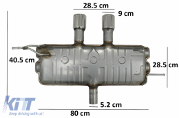 Pare-chocs arrière Extension pour VW Golf 5 V 2003-2007 R32 Look Système d'échappement Catback-image-6081556