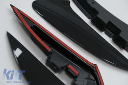 Pare-chocs arrière Flaps Flics Palmes latérales pour Mercedes CLA X118 C118 19+ Noir 45S Look-image-6070519