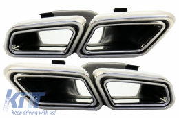 Pare-chocs arrière pour Mercedes Classe S W222 2013+ Embouts de silencieux S63 Design-image-6022265