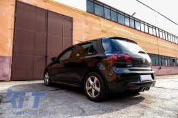 Pare-chocs arrière pour VW Golf VI 2008+ R20 Look Diffuseur Réflecteurs rouges-image-42005