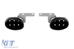 Pare-chocs arrière RS6 2021 adapté pour Audi A6 berline 2015-2018 avec embouts d'échappement noirs-image-6164462
