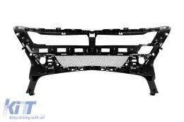 Pare-chocs avant A Design Line adapté pour Mercedes ML W166 2011-2015 avec grille 3 branches chrome/noire-image-6147582