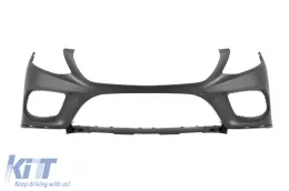 Pare-chocs avant Design Line A adapté pour Mercedes GLE Coupe C292 2015-2019 avec grille en diamant chromée/noire-image-6237359
