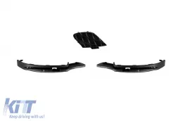 Pare-chocs avant Design Line A adapté pour Mercedes GLE Coupe C292 2015-2019 avec grille en diamant chromée/noire-image-6237367
