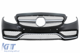 Pare-chocs avant Diffuseur Conseils pour MERCEDES Classe C W205 S205 14-20 C63 Look Grilles-image-6078635