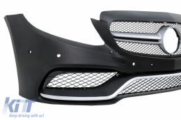 Pare-chocs avant Diffuseur Conseils pour MERCEDES Classe C W205 S205 14-20 C63 Look Grilles-image-6078636