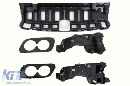 Pare-chocs avant Diffuseur Conseils pour MERCEDES Classe C W205 S205 14-20 C63 Look Grilles-image-6078653