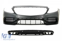 image-23-Pare-chocs avant Diffuseur pour Mercedes Classe C A205 C205 2014-2019 C63 Look Chrome