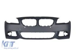 Pare-chocs avant M Technik adapté pour BMW Série 5 F10 berline, F11 touring 2010-2013 avec PDC, avec lave-glaces, sans feux antibrouillard-image-6162821