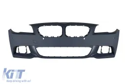 Pare-chocs avant M Technik adapté pour BMW Série 5 F10 berline, F11 touring 2013-2017 avec PDC, avec lave-glaces, sans feux antibrouillard-image-6162835