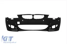 Pare-chocs avant M5 adapté pour BMW Série 5 E60 berline, E61 touring 2004-2007 avec PDC, avec lave-glaces, avec phares antibrouillard-image-6148136