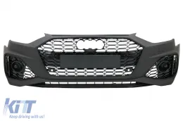 image-50-Pare-chocs avant pour Audi A4 B9 8W Facelift 2020+ Quattro RS4 Look Grille