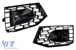 Pare-chocs avant pour Audi A4 B9 8W Limousine Avant 2016-2018 Quattro RS4 Look Grille-image-6073630