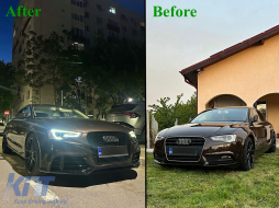 Pare-chocs avant pour Audi A5 8T Facelift 2012-2016 RS5 Look Grilles Extension-image-6112846