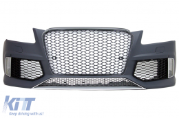 image-5-Pare-chocs avant pour Audi Q5 8R SUV 2012-2016 RS Look Grilles Titulaires SRA PDC