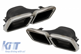 Pare-chocs avant pour Mercedes W213 16+ E63 Look Diffuseur Échappement Conseils-image-6055182