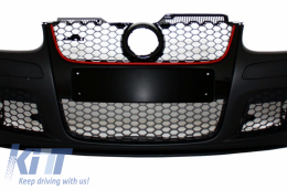 Pare-chocs avant pour VW Golf 5 V Mk5 03-07 Jetta 05-10 GTI Look Grille Nid d'abeille-image-5994939