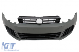 Pare-chocs avant pour VW Polo 6R 6C 03.2009-09.2017 R20 Look LED DRL-image-6058521