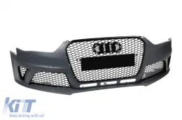 Pare-chocs avant type RS4 adapté pour Audi A4 2011-2015 avec PDC-image-6163607