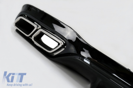 Pare-chocs Diffuseur Échappement Conseils Chrome pour Mercedes Classe E W213 2016-2019 E63 Look-image-6044641