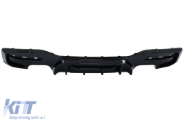 Pare-chocs Diffuseur d'air Double sortie pour BMW Série 1 F20 F21 LCI 2015-2019 Noir Brillant Competition Design-image-6087189