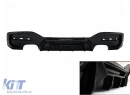 image-70-Pare-chocs Diffuseur d'air Double sortie pour BMW Série 1 F20 F21 LCI 2015-2019 Noir Brillant Competition Design
