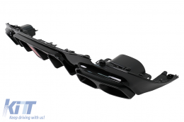 Pare-chocs Diffuseur d'air pour Mercedes E W213 Sport Line 2016-2019 Noir Conseils d'échappement-image-6104627
