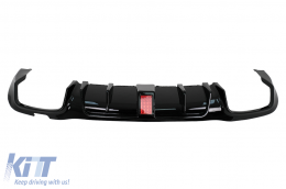 Pare-chocs Diffuseur d'air pour Mercedes E W213 Sport Line 2016-2019 Noir Conseils d'échappement-image-6104630