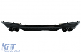 Pare-chocs Diffuseur Double Sortie avec Conseils pour BMW X3 G01 2018-2020 M Look Noir brillant-image-6076886