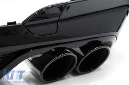 Pare-chocs Diffuseur Double Sortie avec Conseils pour BMW X3 G01 2018-2020 M Look Noir brillant-image-6076895