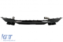 Pare-chocs Diffuseur Double Sortie avec Conseils pour BMW X3 G01 2018-2020 M Look Noir brillant-image-6091003