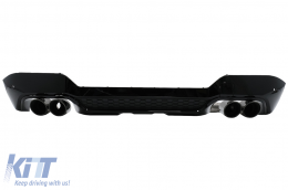 image-53-Pare-chocs Diffuseur Double Sortie avec Conseils pour BMW X3 G01 LCI M-Sport 2021-2023 M Look Noir brillant