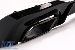 Pare-chocs Diffuseur Embouts d'échappement noirs pour BMW Série 2 F44 Gran Coupé 2020+ M235i Conception-image-6094591