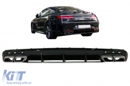 Pare-chocs Diffuseur Silencieux pour Mercedes S Coupé C217 14- S63 Facelift Look-image-6069337
