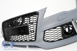 Pare-chocs Grille Calandre nid d'abeille pour Audi A7 4G pré-lifting 2010-2014 RS7 Design-image-6099458