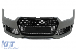 Pare-chocs Grille Calanre pour Audi A7 4G Facelift 2015-2018 RS7 Design-image-6099404