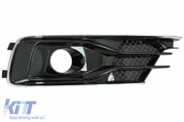 Pare-chocs Inférieur Côté Couvercles grilles pour AUDI A6 C7 4G Facelift 15-18 noir Edition-image-6071366